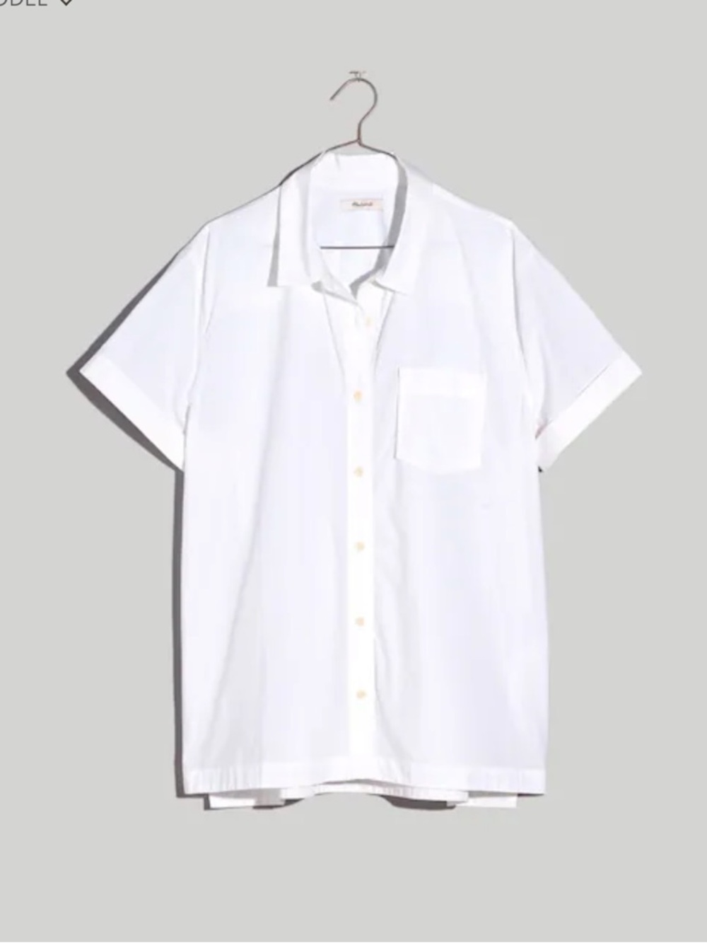 Madewell Signature Poplin Short-Sleeve Button-Down Shirt Size Small